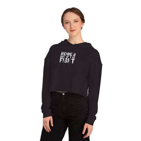 "Never Out Of The Fight" Women’s Cropped Hooded Sweatshirt Fightz On